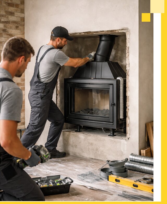 Установка каминных топок в Сыктывкаре: монтаж, подключение