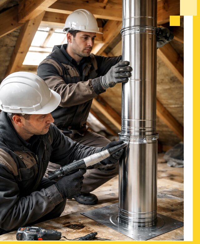 Монтаж дымоходов для каминов в Сыктывкаре с гарантией качества