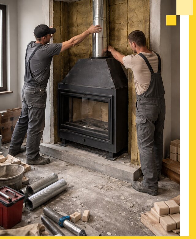 Изготовление и монтаж закрытых каминов в Сыктывкаре под ключ