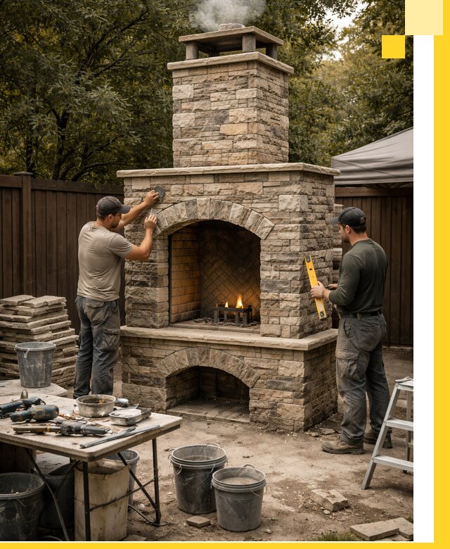 Проектирование и установка уличных каминов в Сыктывкаре