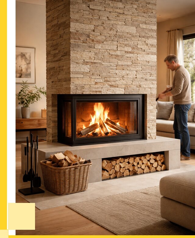 Дровяной камин под ключ в Сыктывкаре от 206220 р. | ЭриданСкт