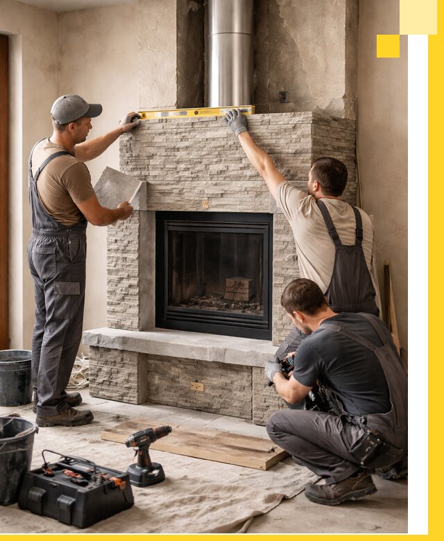 Профессиональный монтаж каминов под ключ в Сыктывкаре для дома