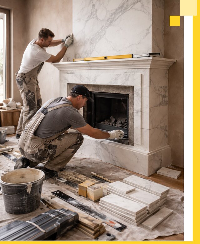 Отделка каминов в Сыктывкаре качественные облицовочные работы