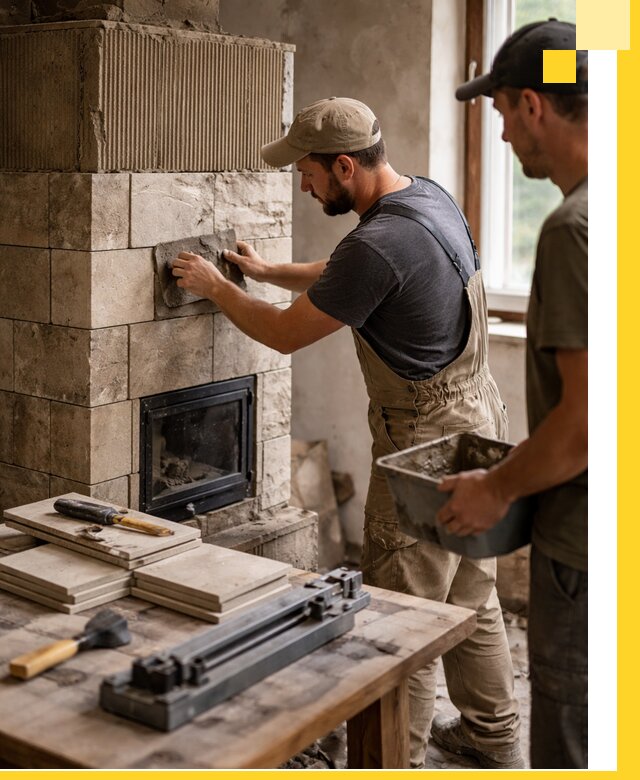 Профессиональная облицовка печей в Сыктывкаре: керамика и камень