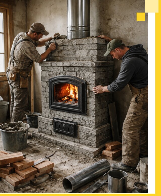 Производство, поставка и монтаж дровяных печей в Сыктывкаре