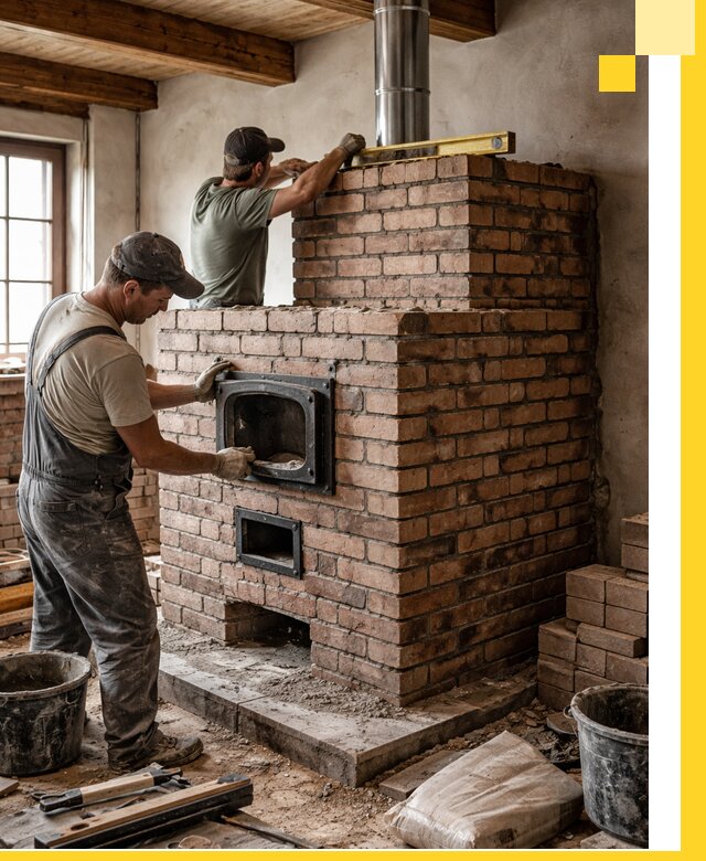 Печи для загородного дома под ключ в Сыктывкаре — монтаж и сервис