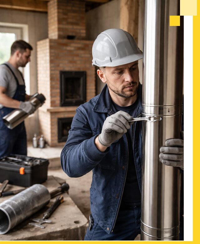 Профессиональный монтаж дымоходов для печей в Сыктывкаре