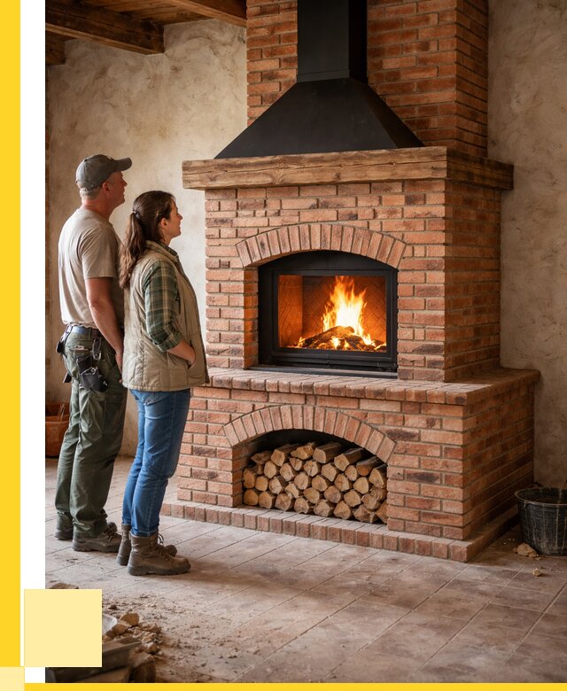 Печи камины из кирпича в Сыктывкаре от 123732 р. | ЭриданСкт