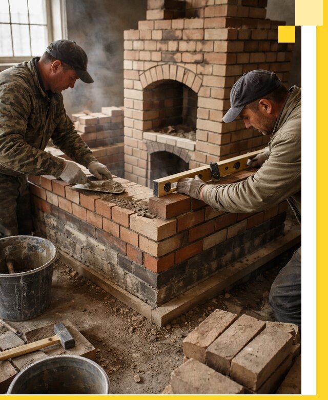 Изготовление и монтаж печей и каминов из кирпича в Сыктывкаре