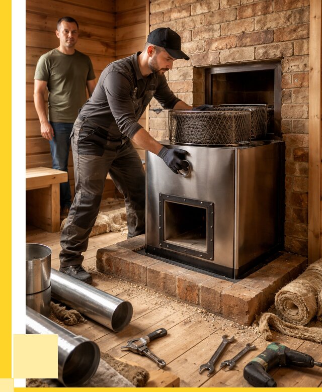 Монтаж банных печей под ключ в Сыктывкаре от 18560 р., ЭриданСкт