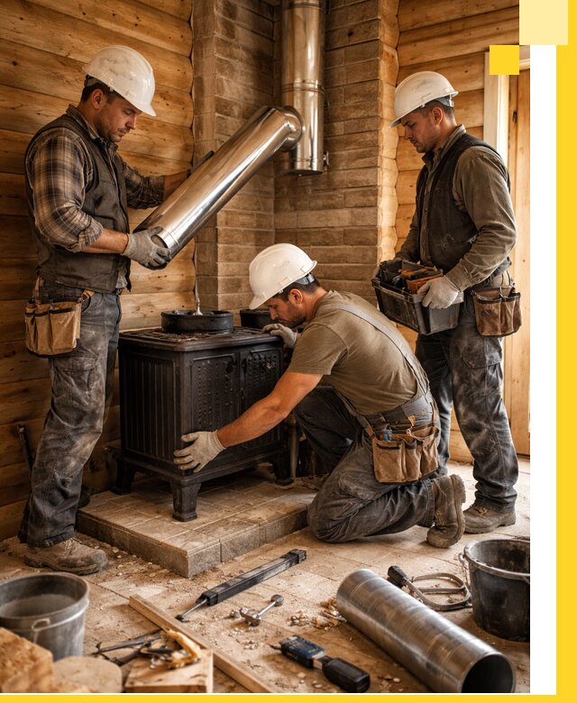 Профессиональный монтаж банных печей и дымоходов в Сыктывкаре