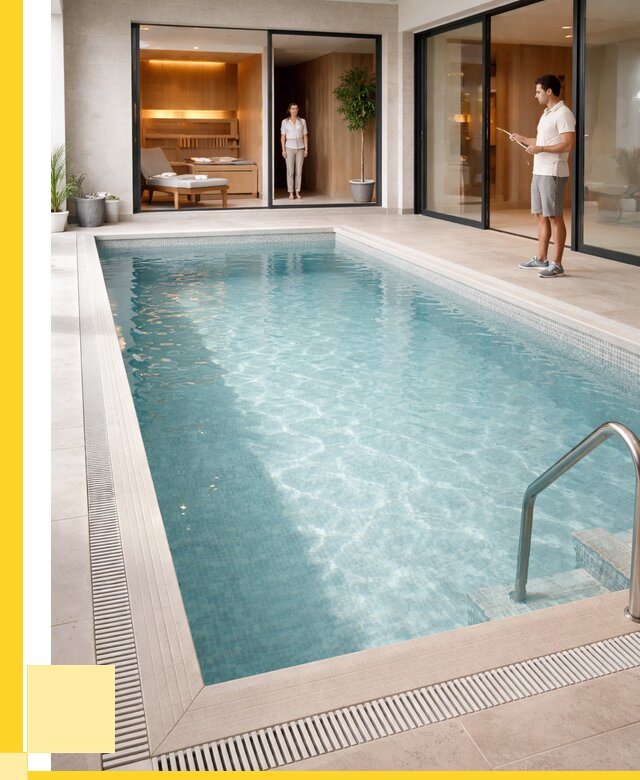 Отделка бассейна пленкой ПВХ в Сыктывкаре от 3609 р. - ЭриданСкт