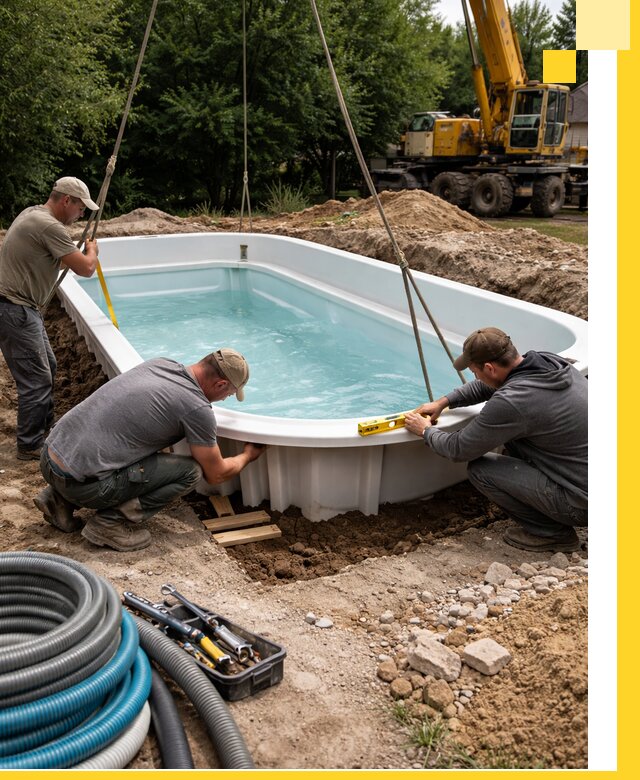 Установка и монтаж композитных бассейнов под ключ в Сыктывкаре