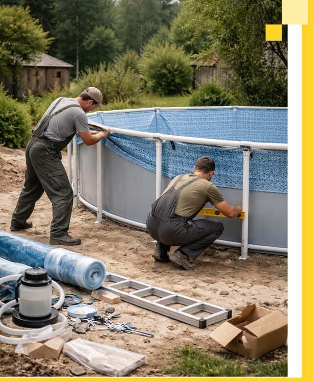 Установка и монтаж каркасных бассейнов в Сыктывкаре под ключ