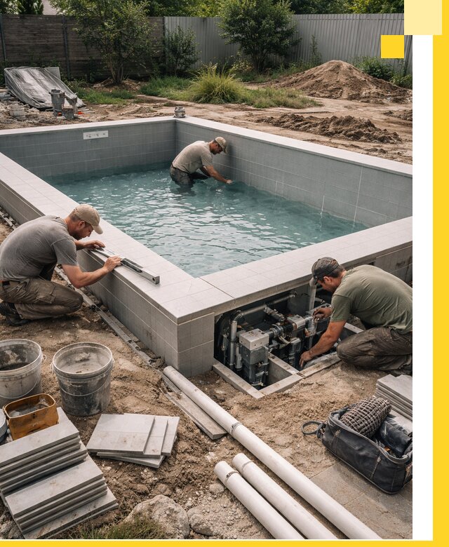 Строительство и монтаж бассейнов для дачи под ключ в Сыктывкаре