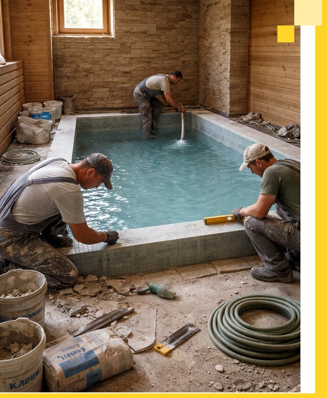 Проектирование и строительство бассейнов для бани в Сыктывкаре