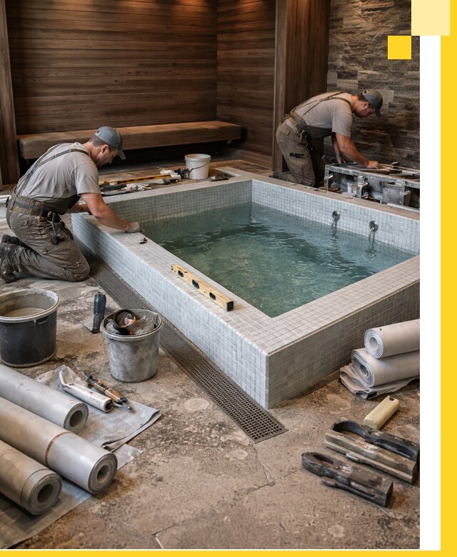 Установка и строительство бассейнов для сауны в Сыктывкаре