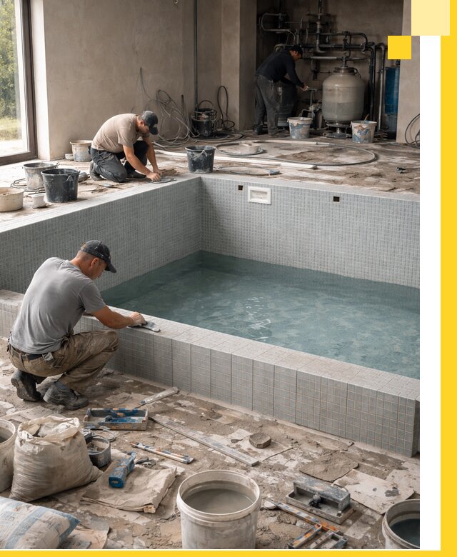 Строительство и монтаж бассейнов в помещении в Сыктывкаре