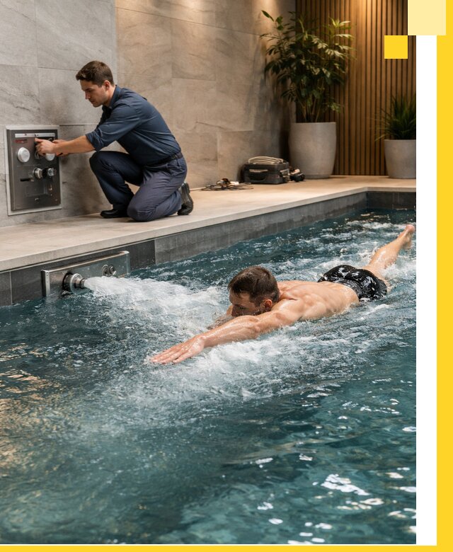 Проектирование и монтаж бассейнов с противотоком в Сыктывкаре