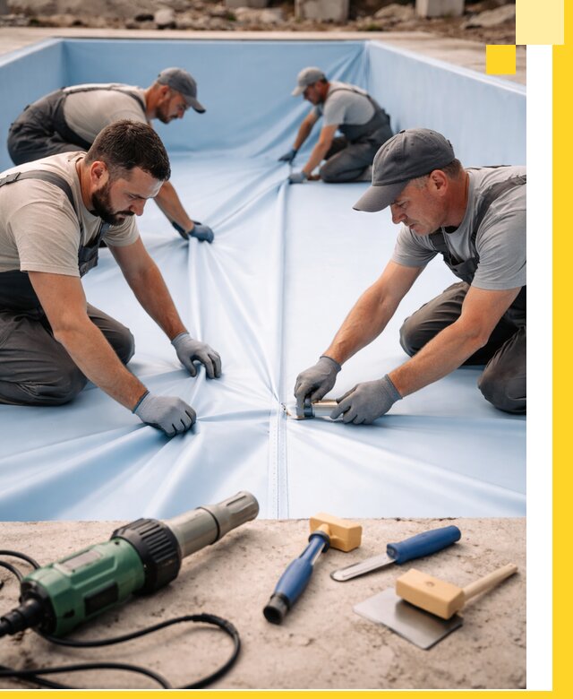 ПВХ пленка для бассейнов с монтажом и гарантией в Сыктывкаре