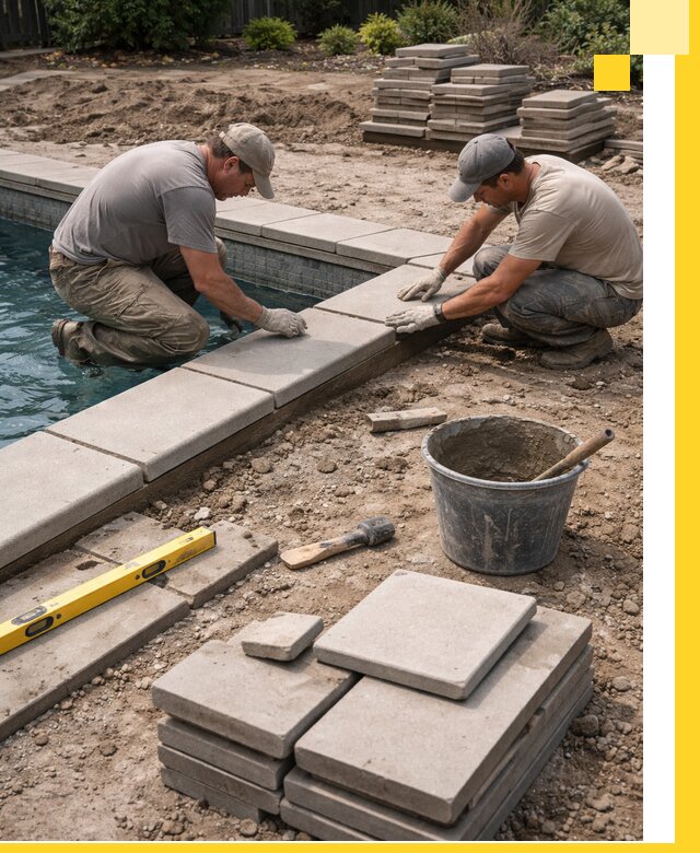 Установка и изготовление копингового камня для бассейнов в Сыктывкаре