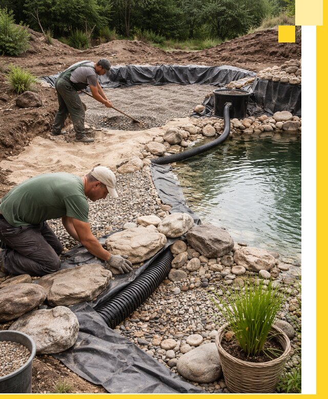 Строительство природных бассейнов и озер в Сыктывкаре под ключ