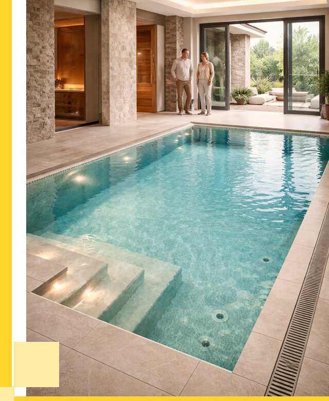 Бассейн во дворе в Сыктывкаре: проект, отделка от 1237320 р. | ЭриданСкт