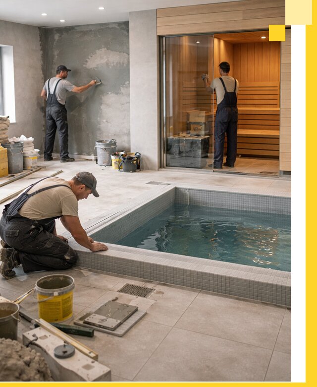 Проектирование и строительство сауны с бассейном в Сыктывкаре