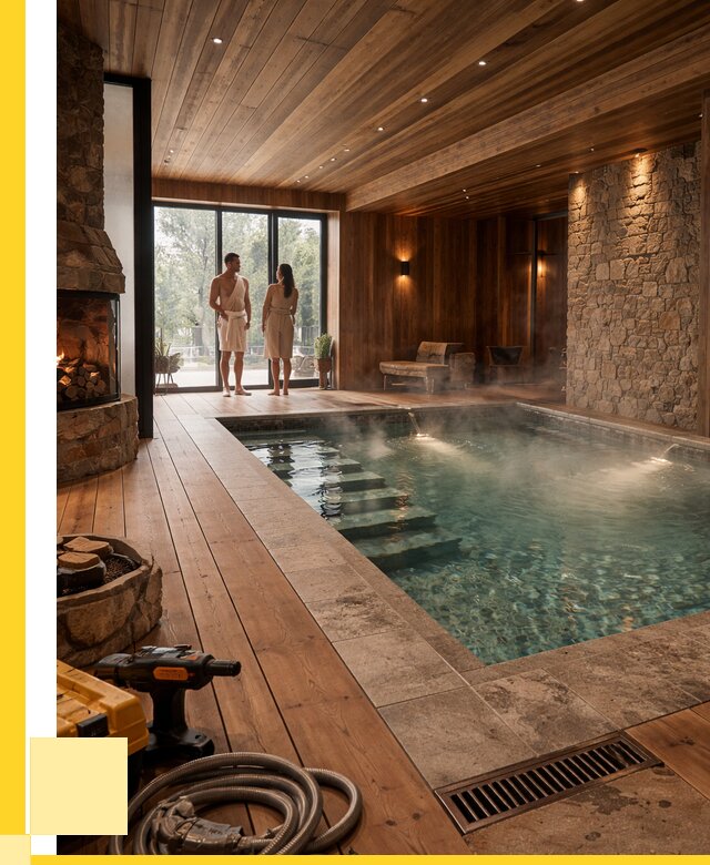 Проекты бань с бассейном под ключ в Сыктывкаре от 77333 р., ЭриданСкт