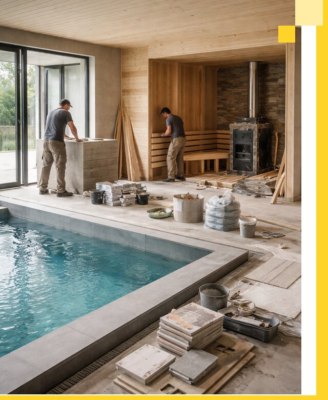 Проектирование и строительство бань с бассейном в Сыктывкаре