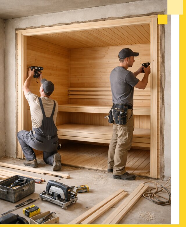 Монтаж саун под ключ в Сыктывкаре — проектирование и установка