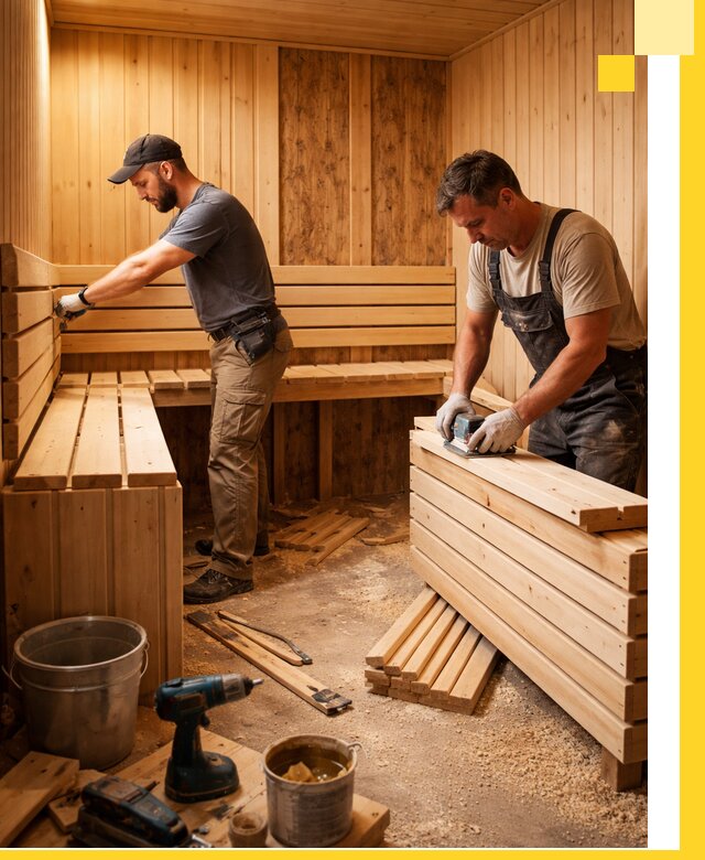 Профессиональный комплексный ремонт саун под ключ в Сыктывкаре