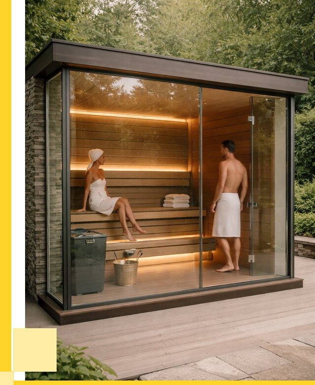 Сауна стеклянная и двери для сауны в Сыктывкаре от 257775 р. | ЭриданСкт