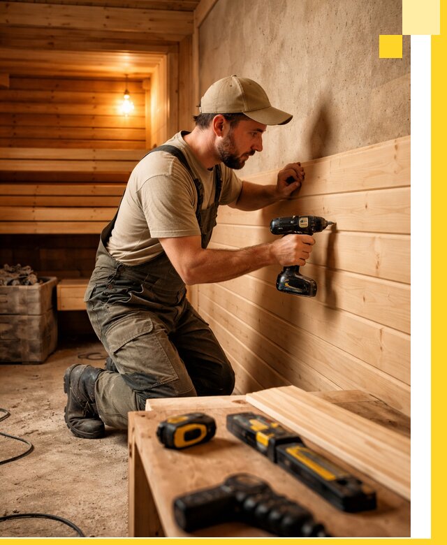 Профессиональная внутренняя отделка бани в Сыктывкаре под ключ