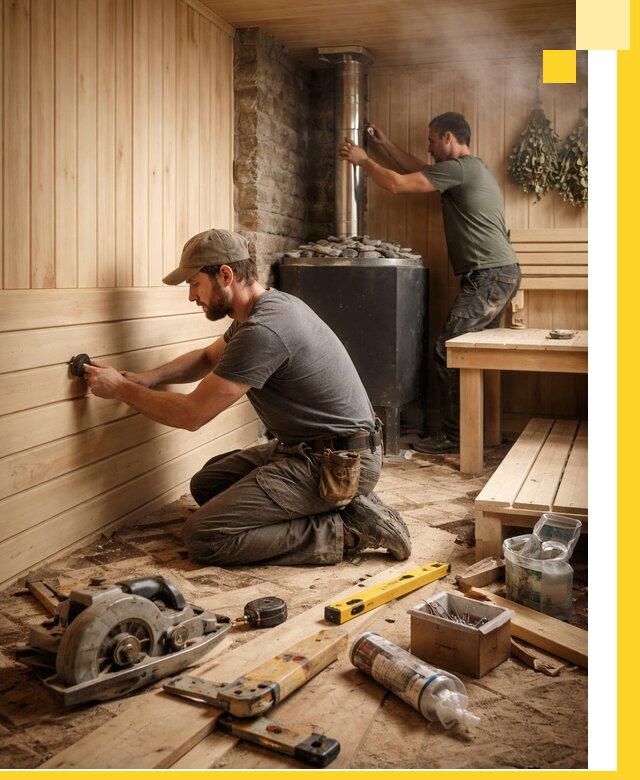 Полное строительство и оснащение парных под ключ в Сыктывкаре