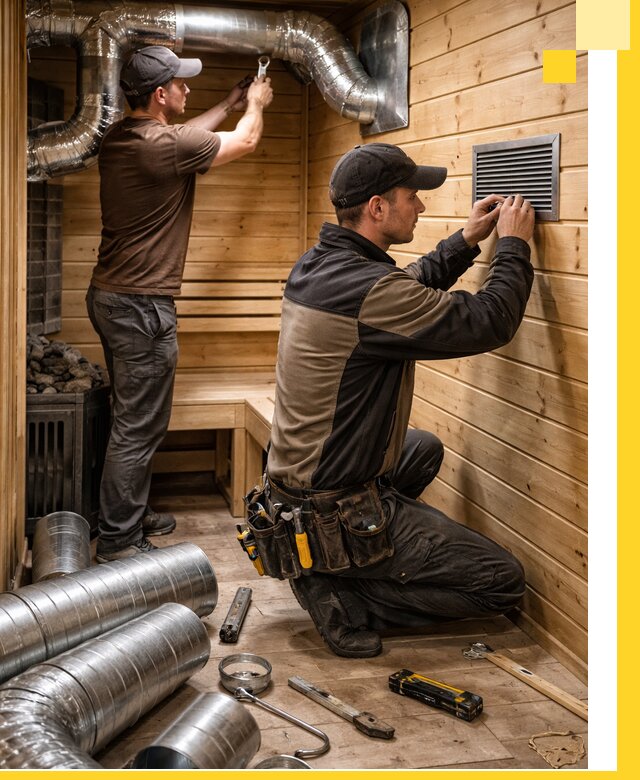 Проектирование и монтаж вентиляции бани в Сыктывкаре под ключ