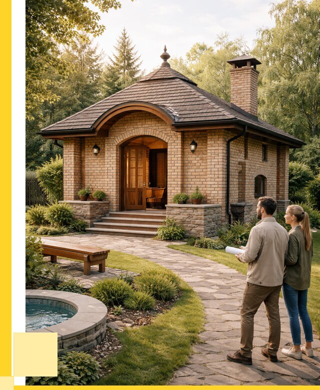 Проект кирпичной бани в Сыктывкаре от 30933 р. | ЭриданСкт