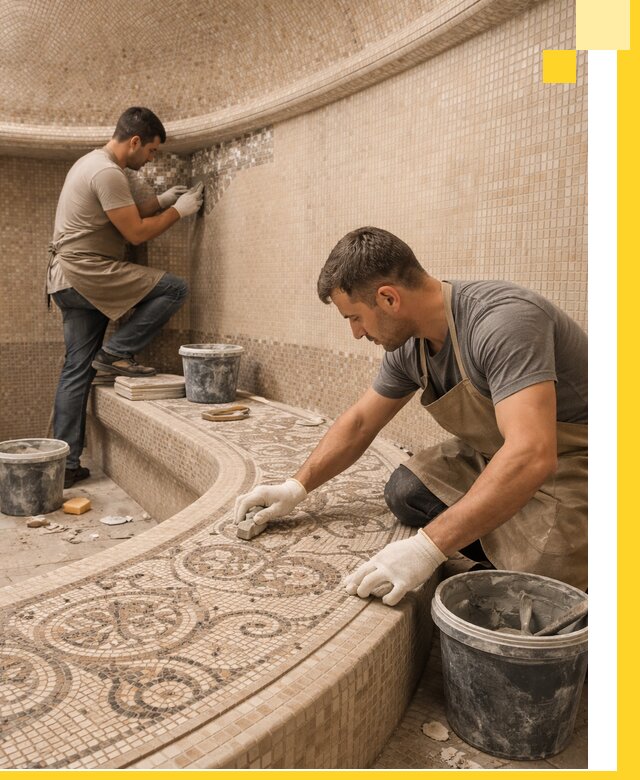 Плитка для хамама в Сыктывкаре, укладка, подбор и поставка